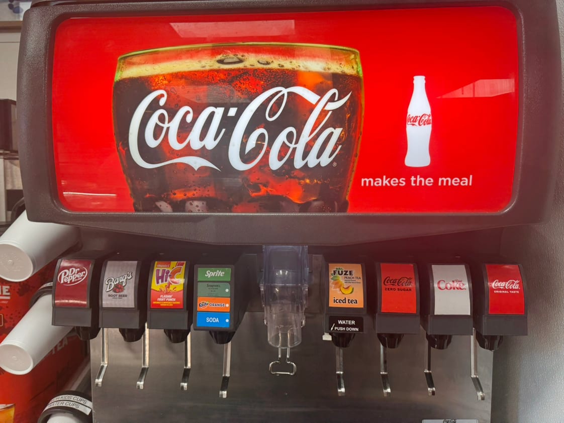 Coke Fountain Drinks.