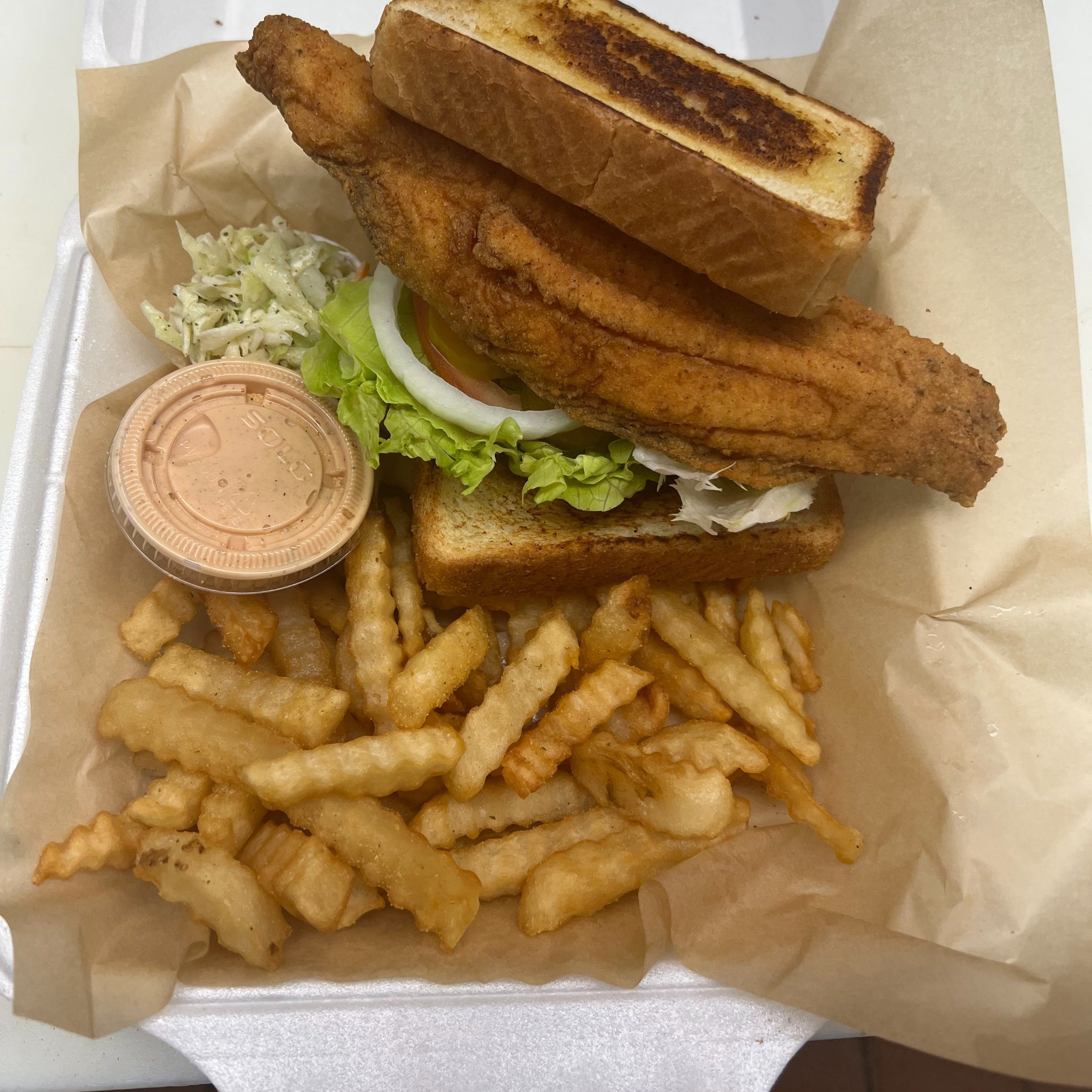 Flounder Sandwich.