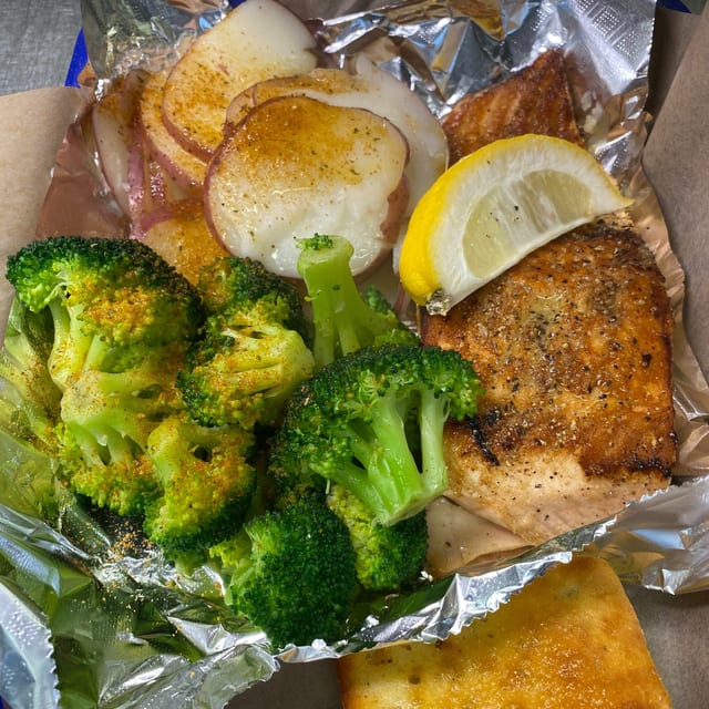 Lemon Peppered Salmon.