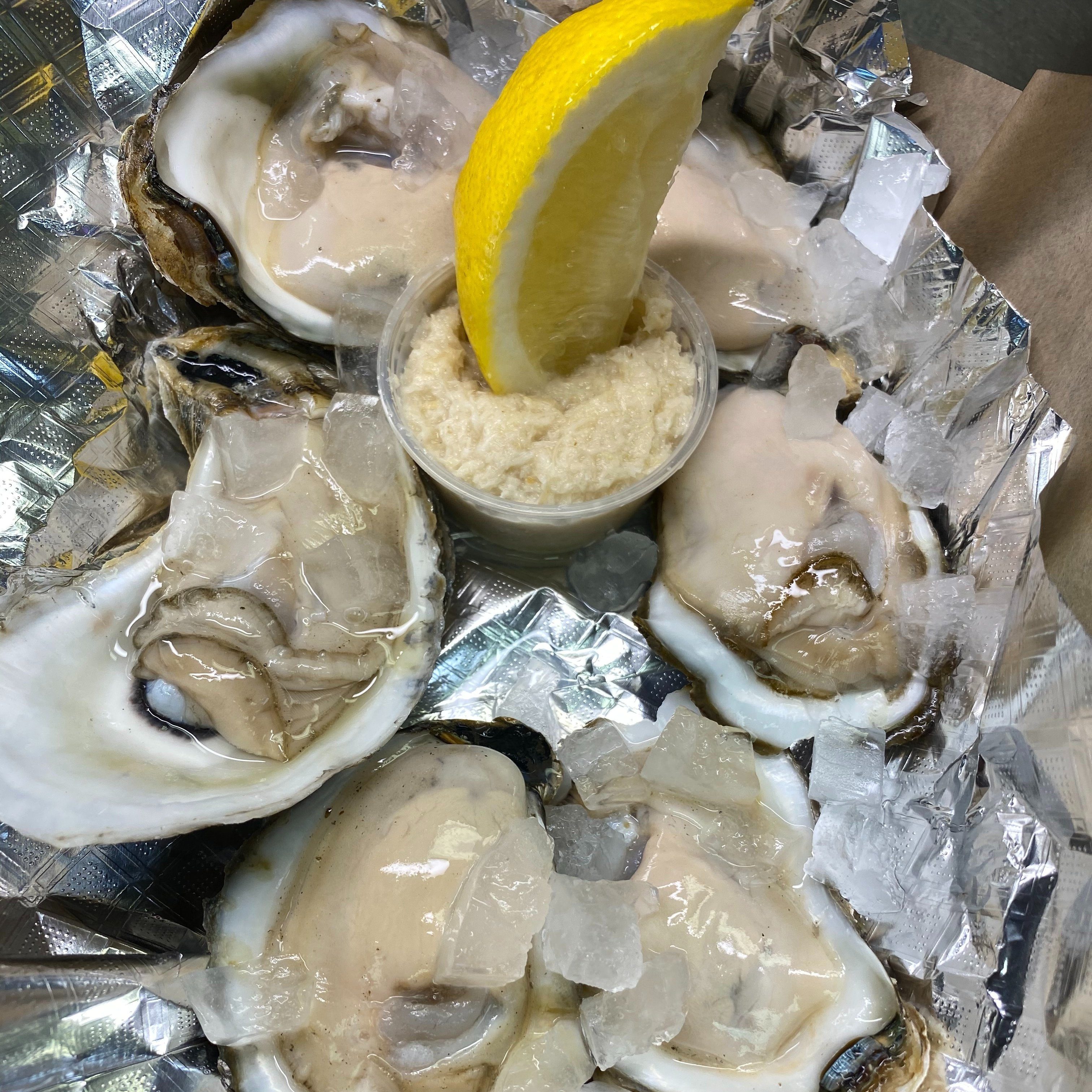 Oysters on the 1/2 Shell (6).