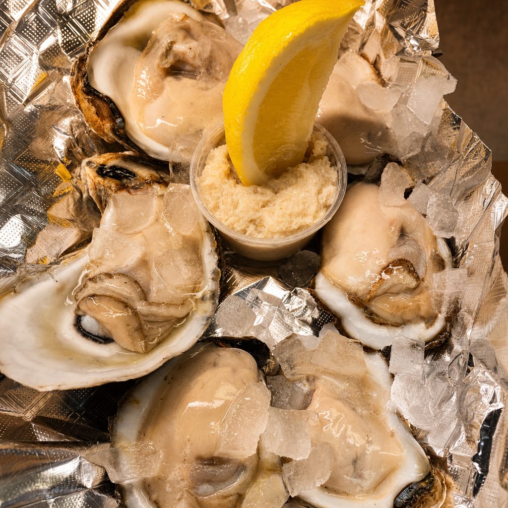 Oysters on the 1/2 Shell (6).