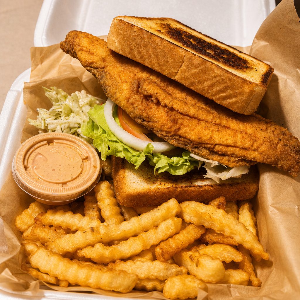 Flounder Sandwich.