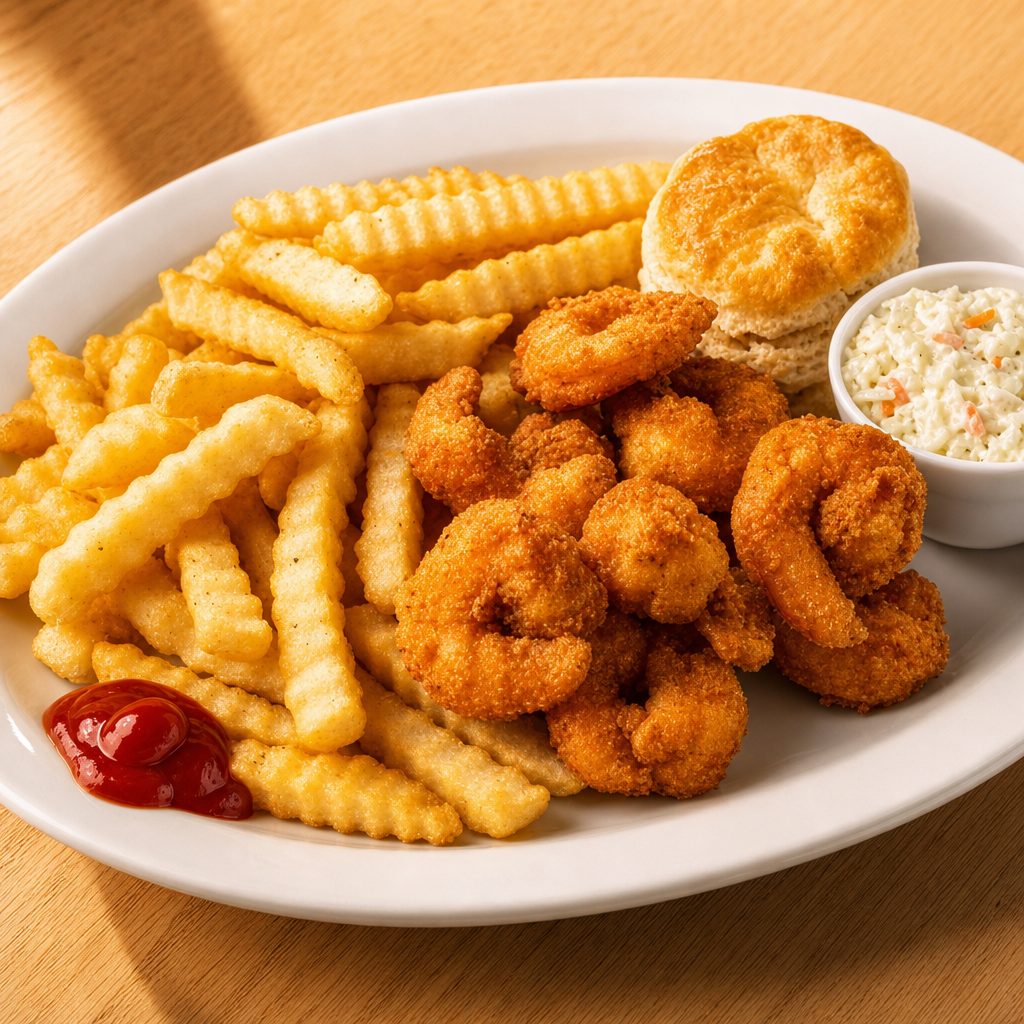 Buffalo Shrimp Plate Lunch.